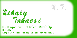 mihaly takacsi business card